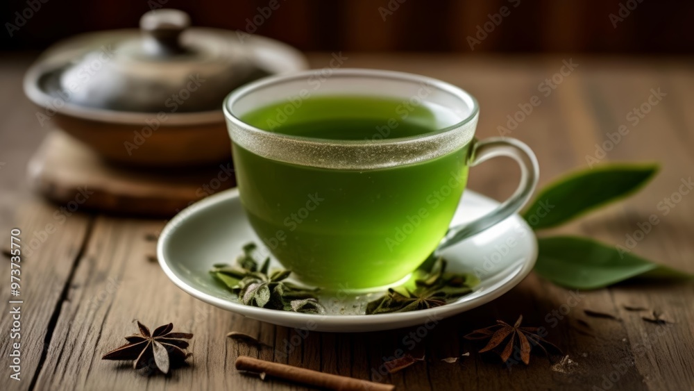 Sip into serenity with a soothing cup of green tea Sip into serenity with a soothing cup of green tea