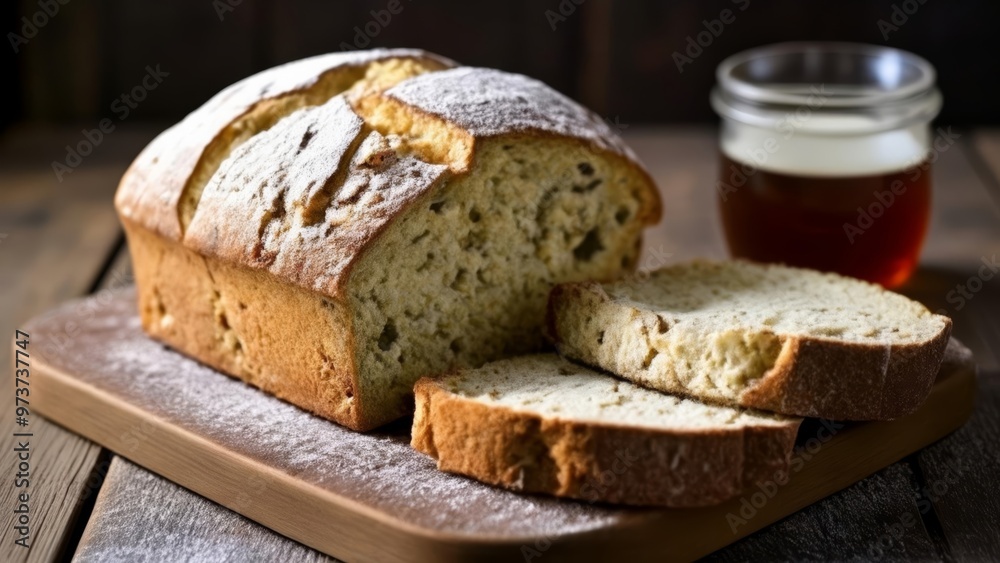 Deliciously fresh bread ready to be savored Deliciously fresh bread ready to be savored