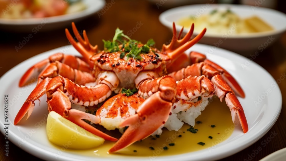 Delicious seafood dish ready to be savored Delicious seafood dish ready to be savored