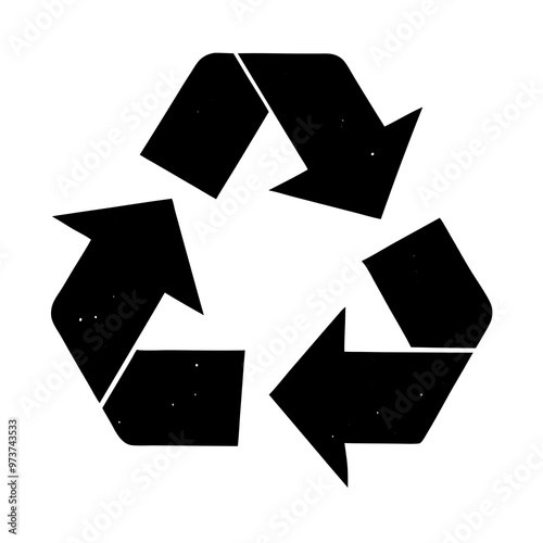 recycle symbol silhouettes vector