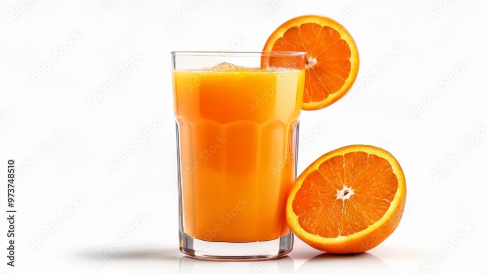 Freshly squeezed orange juice a healthy and refreshing start to the day Freshly squeezed orange juice a healthy and refreshing start to the day