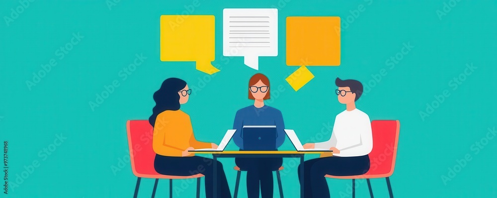 Creative writing, author brainstorming ideas, flat design illustration Creative writing, author brainstorming ideas, flat design illustration