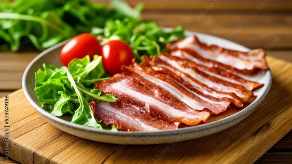 Deliciously simple Bacon lettuce and tomato salad Deliciously simple Bacon lettuce and tomato salad