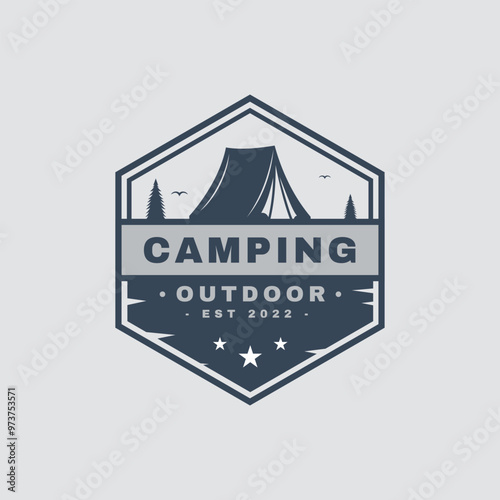 Modern Camping Outdoor Logo Design