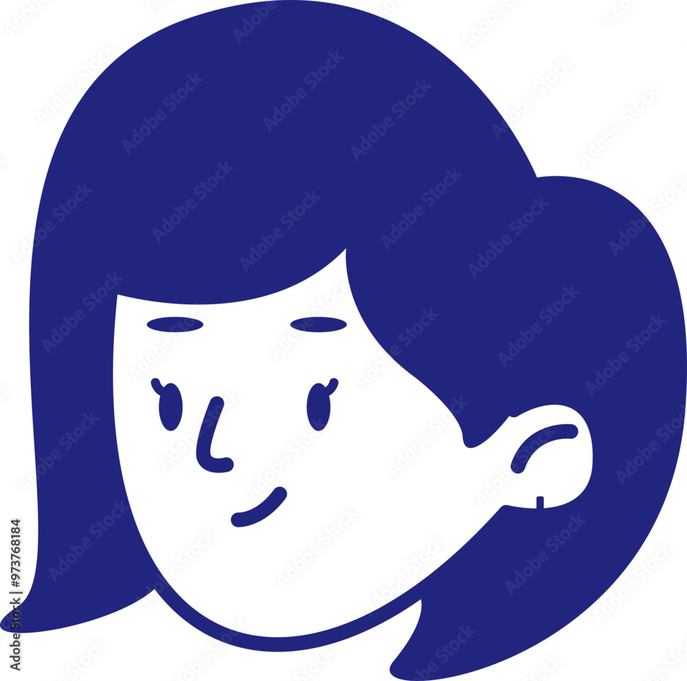 Mom Head Avatar Illustration