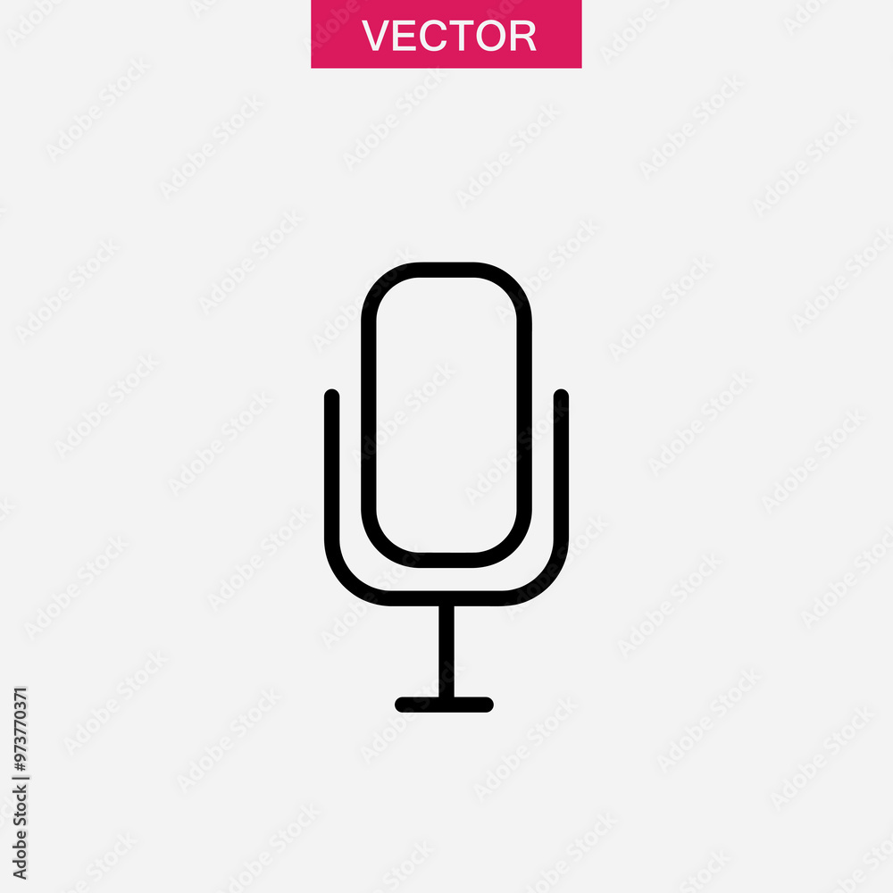 Microphone icon. vector flat black simple illustration for web and app..eps Microphone icon. vector flat black simple illustration for web and app..eps