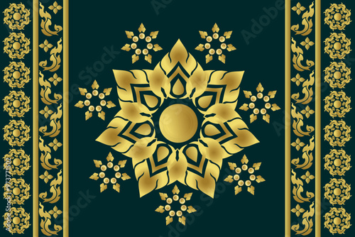 Thai pattern, a beautiful design with a unique identity in Fortuna Gold tones