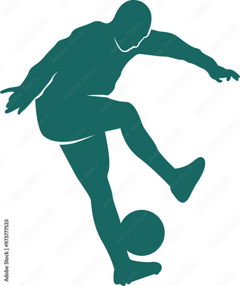Silhouette Football Soccer Pose Vector Silhouette Football Soccer Pose Vector