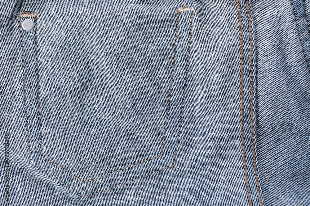 Close-up of textured blue denim fabric Close-up of textured blue denim fabric