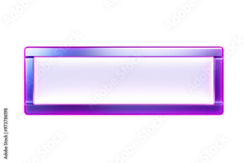 Wallpaper Mural Futuristic horizontal banner made of metal panels and glowing neon lights, isolated on white background. Torontodigital.ca