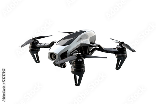 Drone used for practical use, isolated on white background.