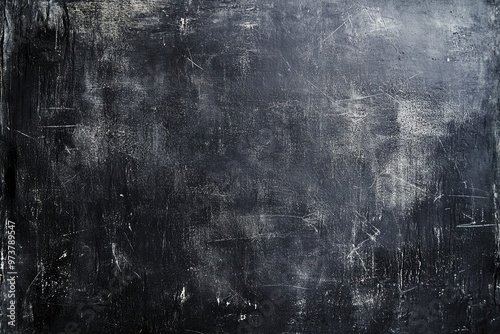 Black dark concrete wall background. Pattern board cement texture grunge dirty scratched for show anthracite promote product urban floor and abstract paper design element decor. Blackboard blank , ai