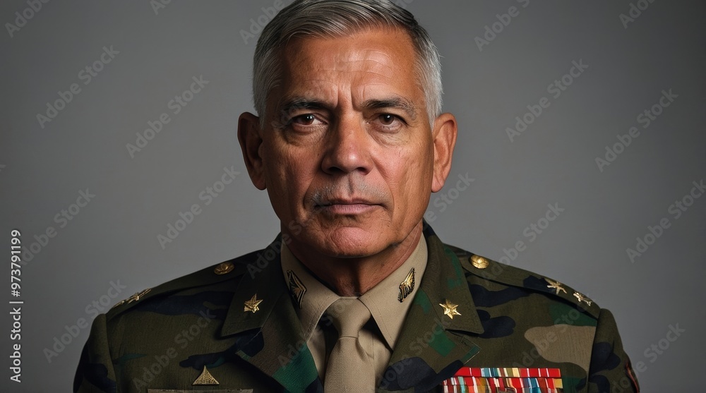 Male military general portrait Male military general portrait