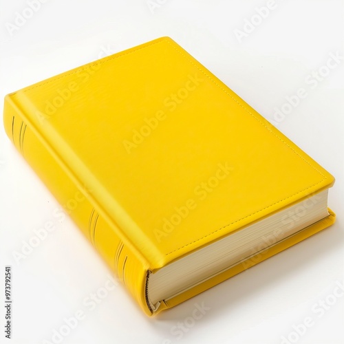 Yellow book on white background 