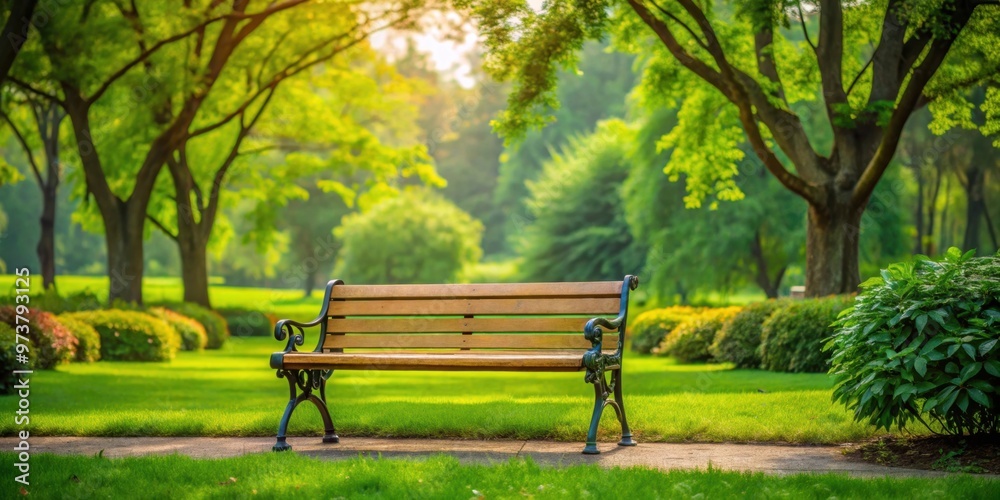 A peaceful bench surrounded by greenery in a park , park, bench, nature, peaceful, relaxation, outdoor, serene, tranquil A peaceful bench surrounded by greenery in a park , park, bench, nature, peaceful, relaxation, outdoor, serene, tranquil