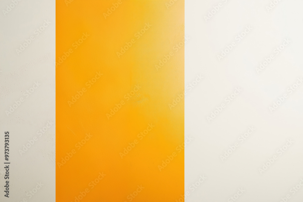 Obraz premium Yellow stripe separating white backgrounds creating three vertical bands