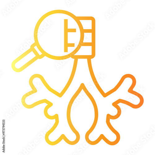 bronchus Line Gradient Icon