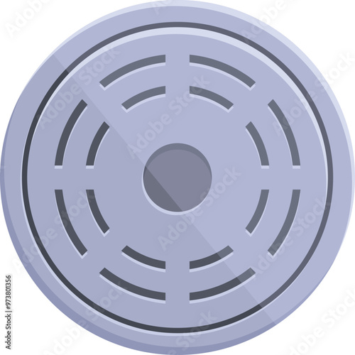 Round manhole cover made of metal, an element of the urban sewer system