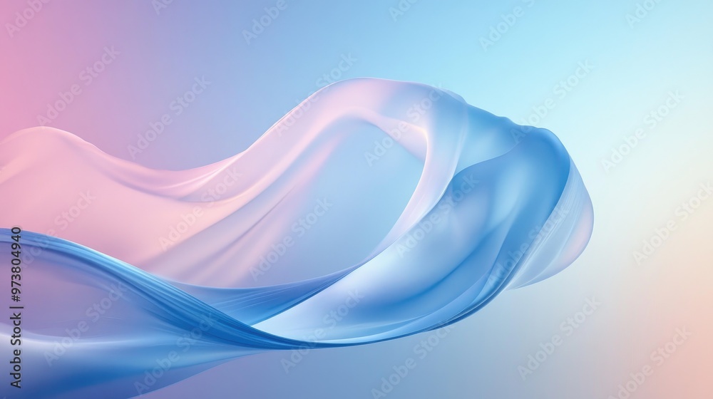 Abstract Blue and Pink Fabric Waves, Flowing Softly, Gradient Background, Abstract Art Abstract Blue and Pink Fabric Waves, Flowing Softly, Gradient Background, Abstract Art