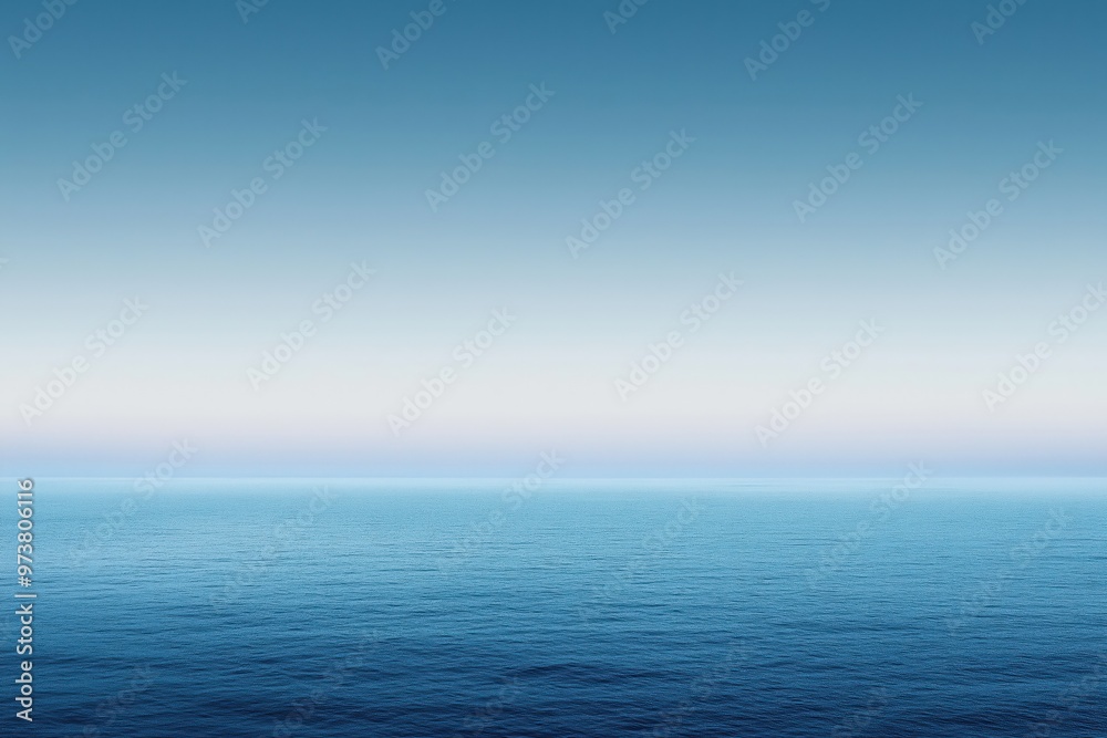 custom made wallpaper toronto digitalCalm ocean water merging with pale blue sky