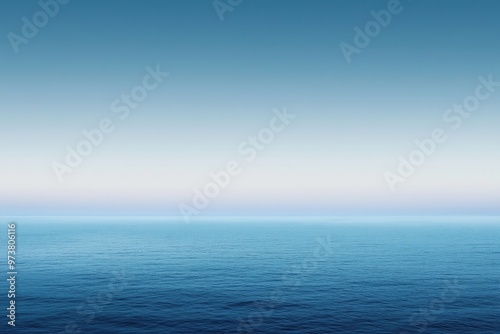 Wallpaper Mural Calm ocean water merging with pale blue sky Torontodigital.ca
