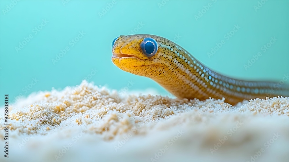 Obraz premium A close-up of a sea creature against a soft pastel background, highlighting its intricate details and natural beauty. The gentle colors enhance the peaceful and serene marine environment.