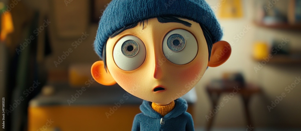 Animated Boy Looking Up in Surprise background wallpaper AI generated image Animated Boy Looking Up in Surprise background wallpaper AI generated image