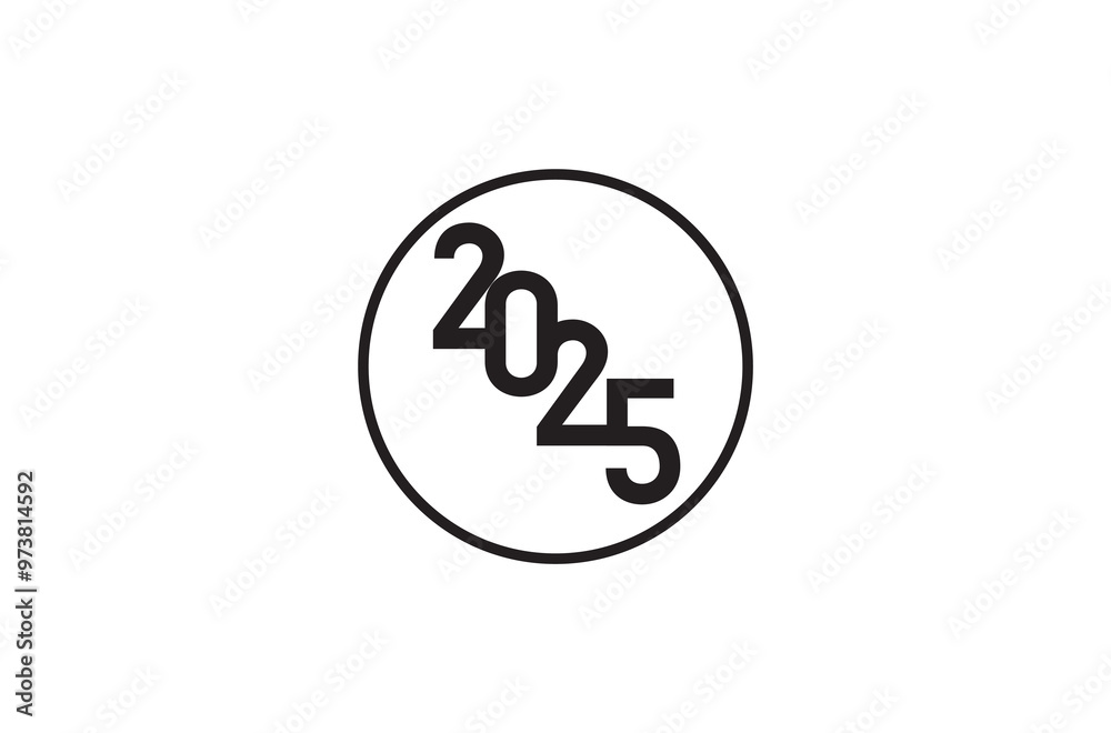 2025 happy new year logo design template vector illustration, Holiday Greeting Card for 2025 year 2025 happy new year logo design template vector illustration, Holiday Greeting Card for 2025 year