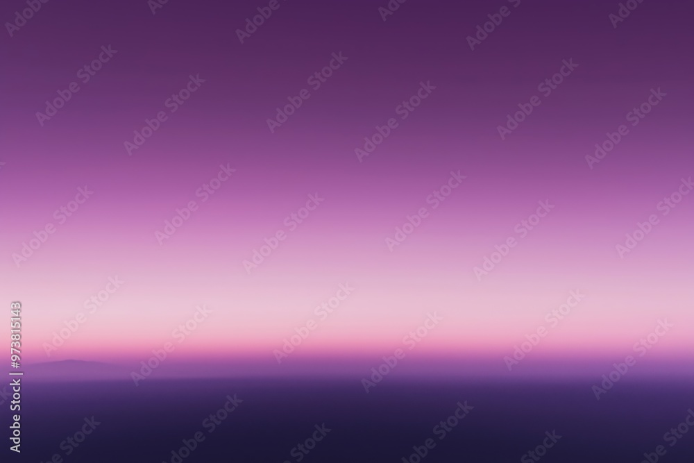 Purple sunset fading into night over misty landscape Purple sunset fading into night over misty landscape