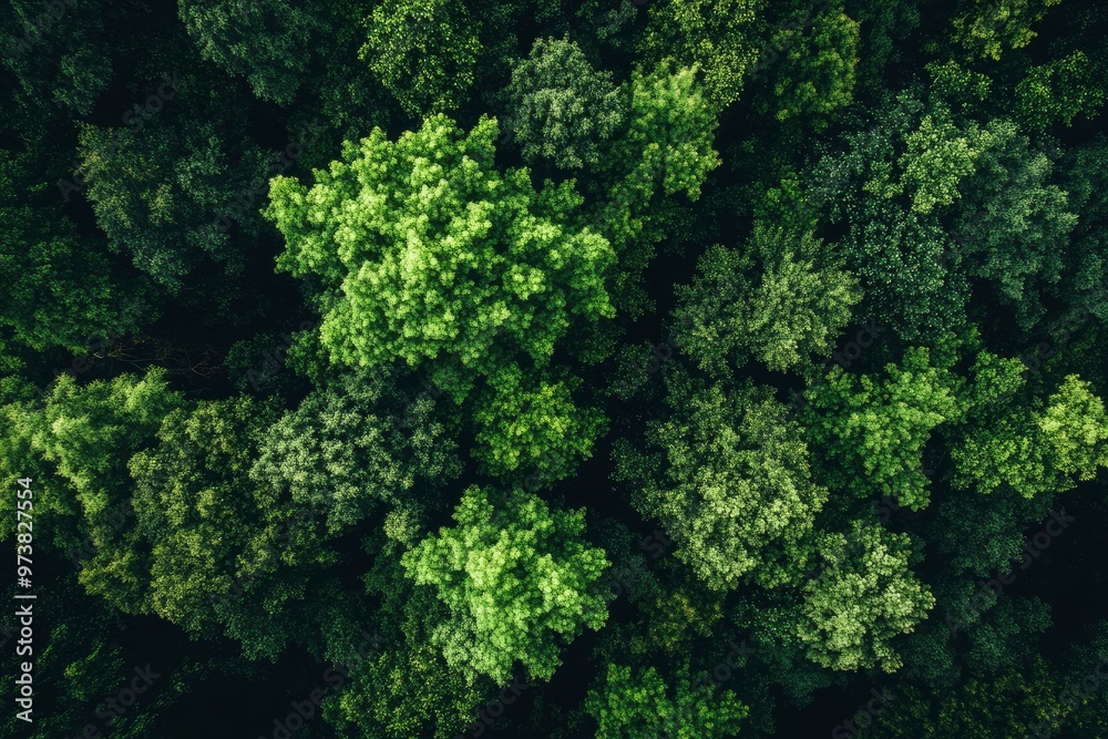 Verdant Canopy Aerial View of Dense Green Forest Symbolizing Ecological Health, ai Verdant Canopy Aerial View of Dense Green Forest Symbolizing Ecological Health, ai