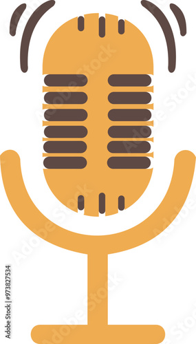 Podcast Mic Icon Illustration