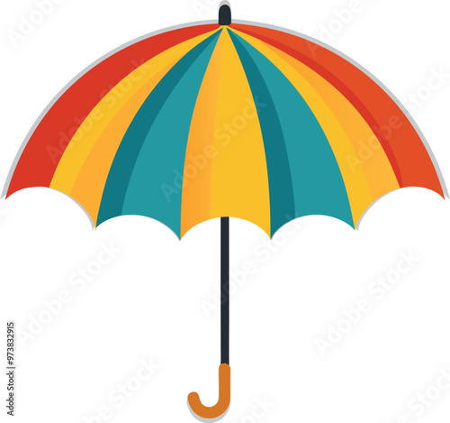 Colorful Umbrella icon stock royalty free images generated Ai