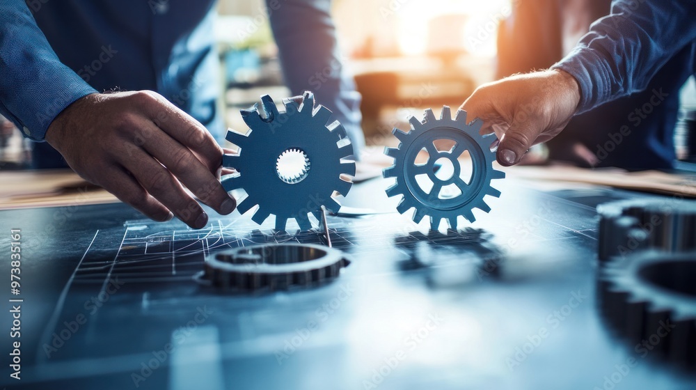 Business engineers leading projects in advanced engineering innovations