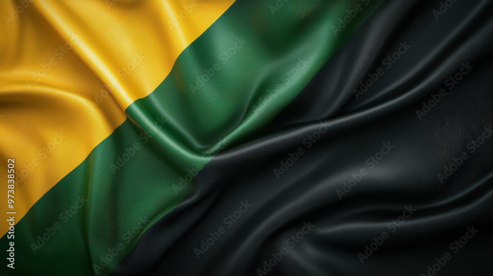 Abstract Yellow Green Black Fabric Texture Background Abstract Yellow Green Black Fabric Texture Background