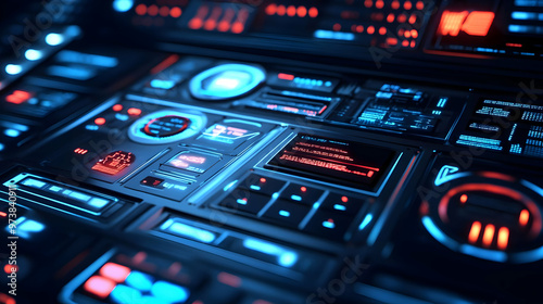 Futuristic Technology Interface - 3D Illustration