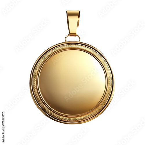 Gold Medallion Pendant.