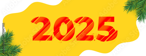 scribble style 2025 new year wallpaper with copy space