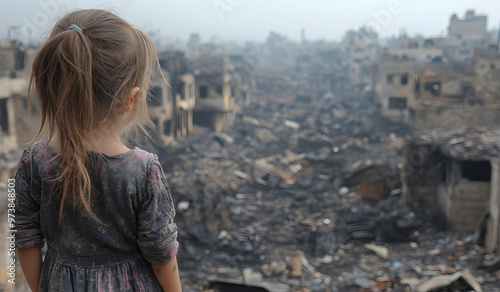 “A Little Girl Stands in the Middle of an Empty Street, Creating a Scene of Innocence and Solitude, Highlighting Childhood, Exploration, and the Quietness of an Urban Environment” 