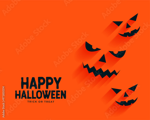 happy halloween celebration background with creepy pumpkin