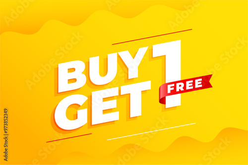 3d style buy 1 get 1 free shopping sale offer background
