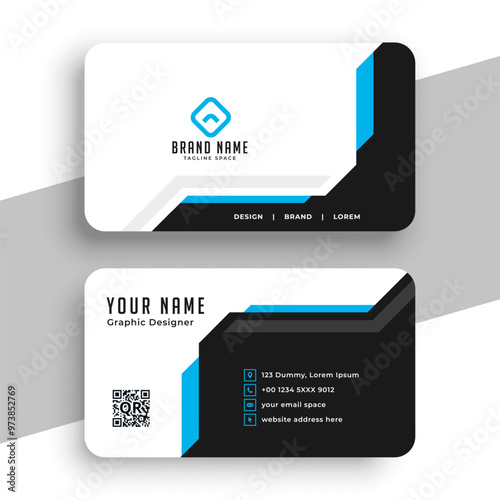 modern style professional visiting card layout for company branding