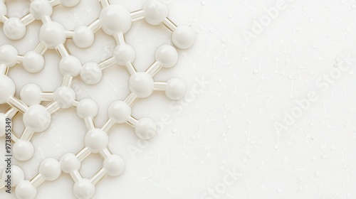 Abstract White Molecular Structure Background