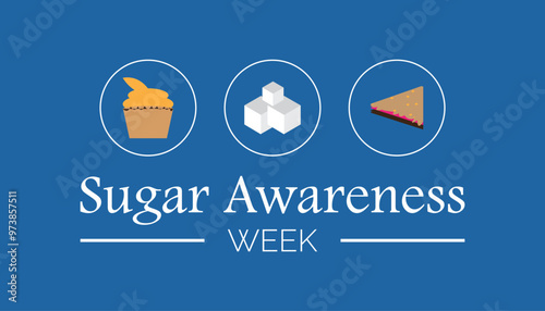 National Sugar awareness week is observed every year on November. Medical Healthcare Awareness concept. background, placard, banner template Vector illustration design.