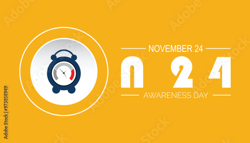 N24 awareness day is observed every year on November. Medical Healthcare Awareness concept. background, placard, banner template Vector illustration design.