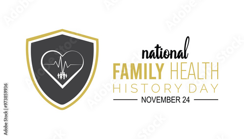National Family health history day is observed every year on November. Medical Healthcare Awareness concept. background, placard, banner template Vector illustration design.