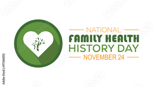 National Family health history day is observed every year on November. Medical Healthcare Awareness concept. background, placard, banner template Vector illustration design.