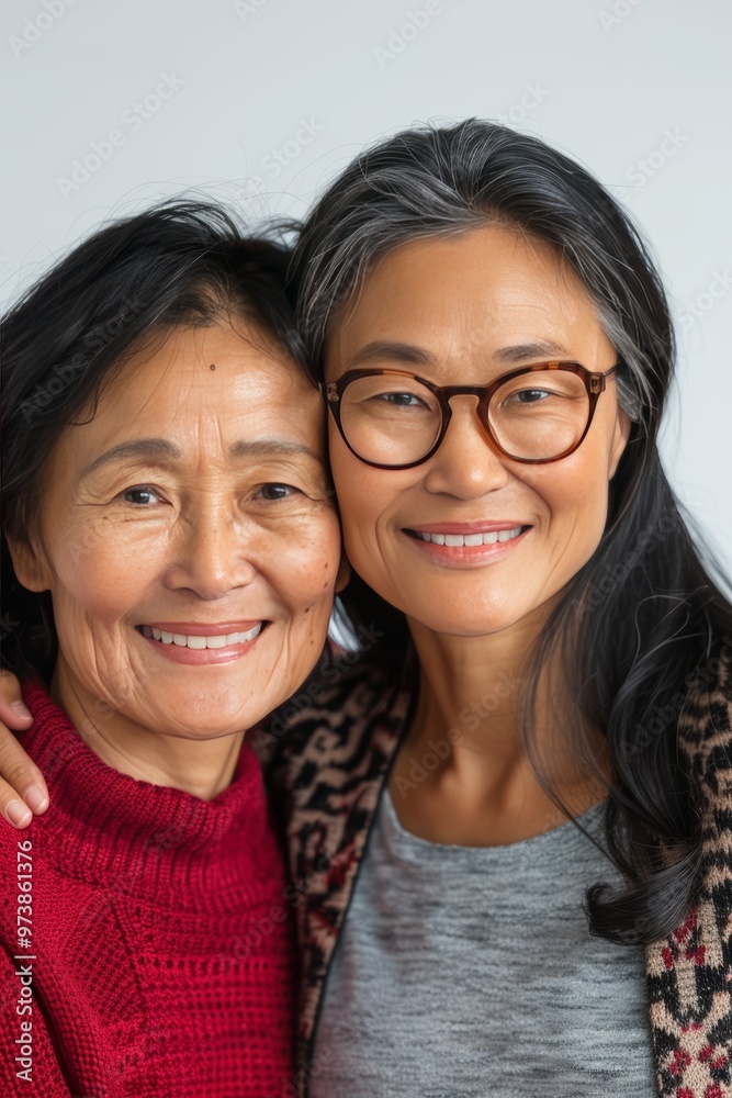 Heartwarming Portrait of Mother and Daughter Embracing with Smiles and Love Heartwarming Portrait of Mother and Daughter Embracing with Smiles and Love