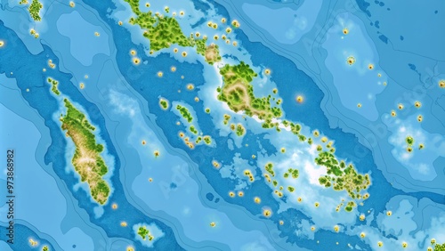 VRS-like map of Solomon Islands mobile network coverage, illustrating signal strength and provider availability to photo