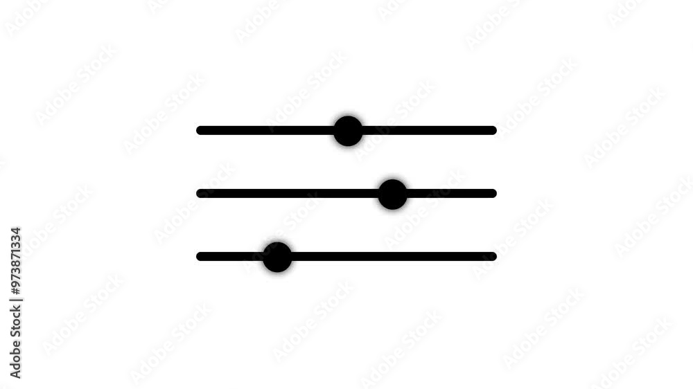 Animated equalizer line icon. Slider bar switching animation. Media control. User preferences. Audio mixer. Loop HD video with alpha channel, transparent Animated equalizer line icon. Slider bar switching animation. Media control. User preferences. Audio mixer. Loop HD video with alpha channel, transparent