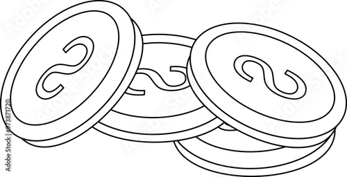 Coin Line Art